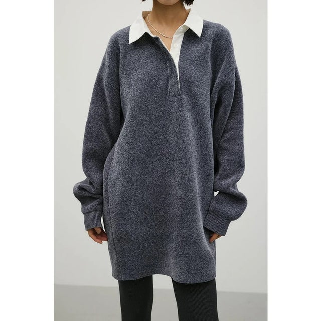 ラガーニットトップ GRY