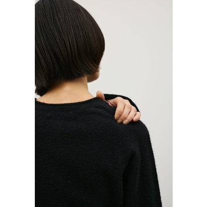 コンパクトニットカーディガン BLK｜詳細画像