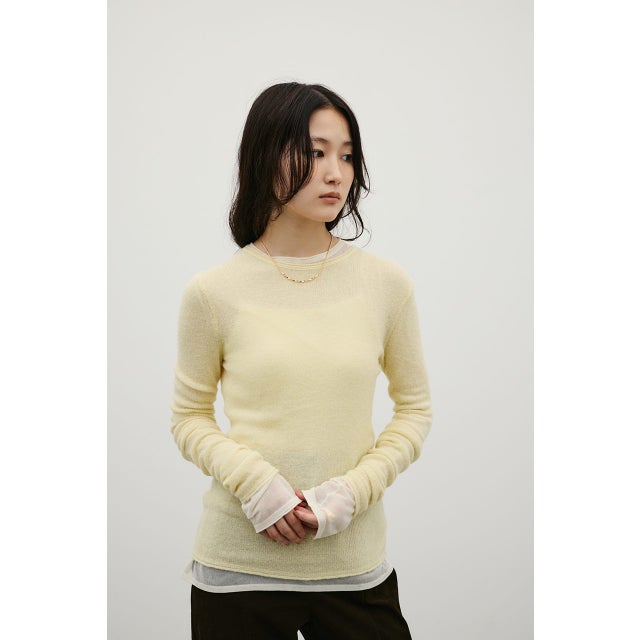 ロングスリーブソフトニット YEL