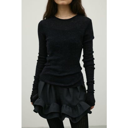 ロングスリーブソフトニット BLK｜詳細画像