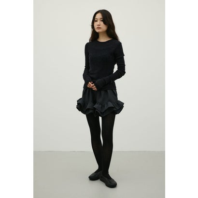 ロングスリーブソフトニット BLK｜詳細画像