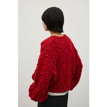 ローゲージスラブヤーンニット RED｜詳細画像