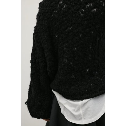ローゲージスラブヤーンニット BLK｜詳細画像