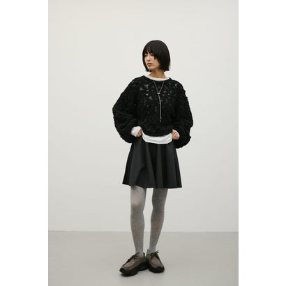 ローゲージスラブヤーンニット BLK｜詳細画像