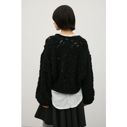 ローゲージスラブヤーンニット BLK｜詳細画像