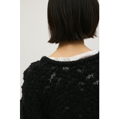 ローゲージスラブヤーンニット BLK｜詳細画像
