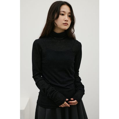 ソフトハイネックアルパカニット BLK｜詳細画像