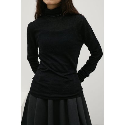 ソフトハイネックアルパカニット BLK｜詳細画像