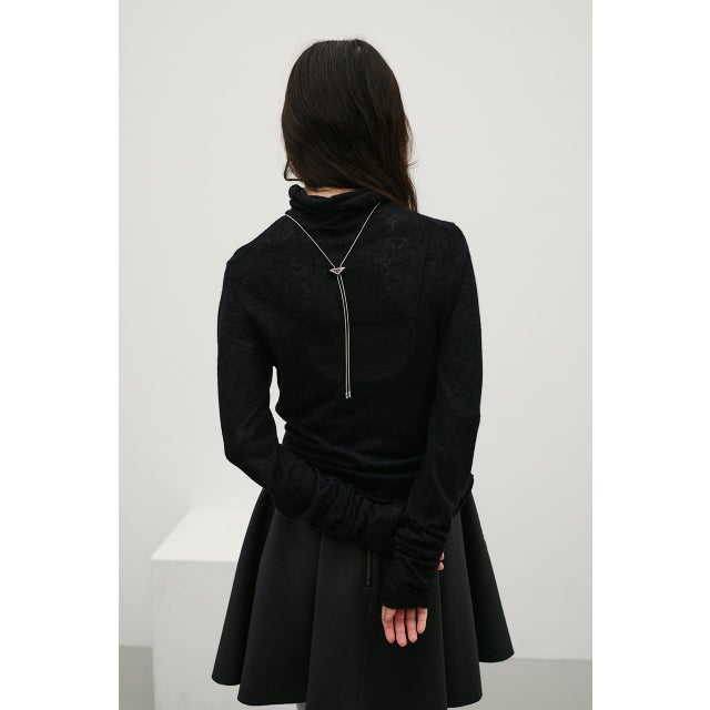 ソフトハイネックアルパカニット BLK