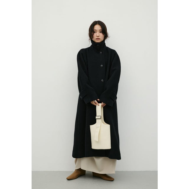 2WAYウールロングコート BLK