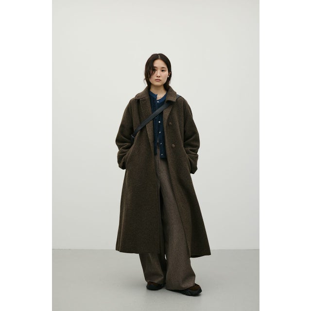 2WAYウールロングコート BRN