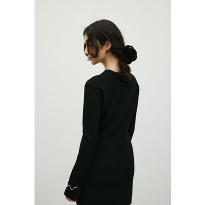 フォルムニットミニワンピース BLK｜詳細画像