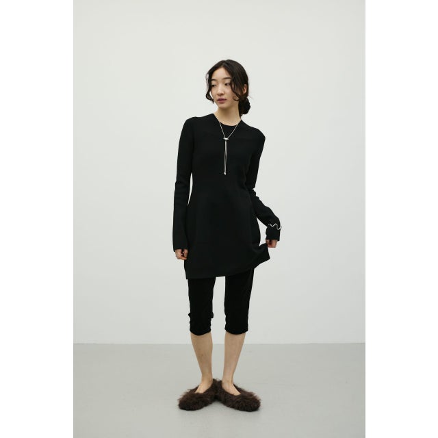 フォルムニットミニワンピース BLK