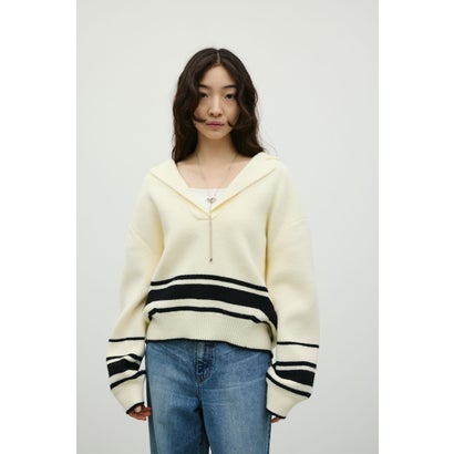 テーラーカラーニットトップ GRY｜詳細画像