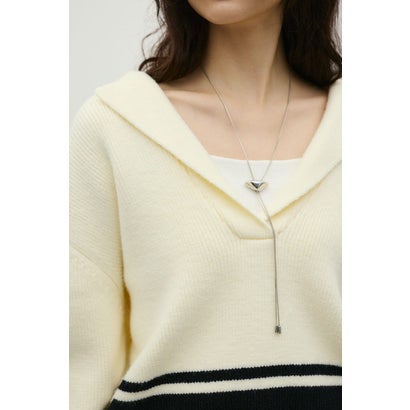 テーラーカラーニットトップ GRY｜詳細画像