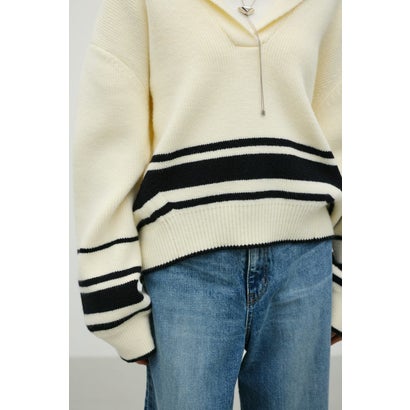 テーラーカラーニットトップ GRY｜詳細画像