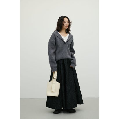 テーラーカラーニットトップ GRY｜詳細画像