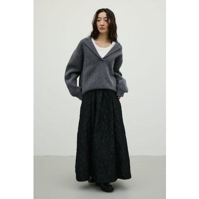 テーラーカラーニットトップ GRY｜詳細画像