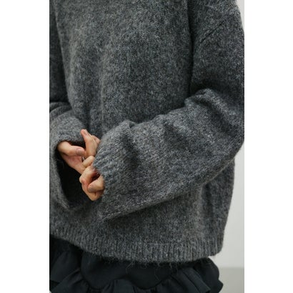 シャギールーズニットトップ GRY｜詳細画像