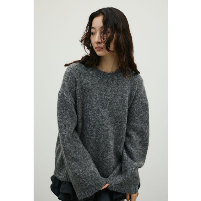 シャギールーズニットトップ GRY