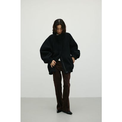 ウールZIPミディコート BLK｜詳細画像