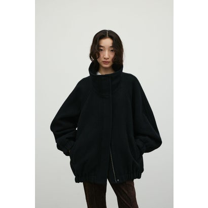ウールZIPミディコート BLK｜詳細画像