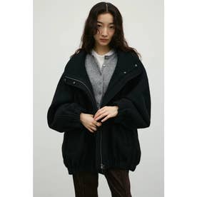 ウールZIPミディコート BLK
