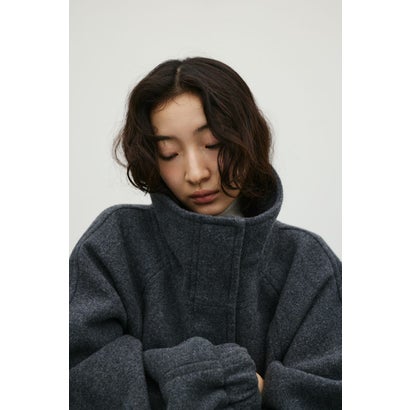 ウールZIPミディコート GRY｜詳細画像