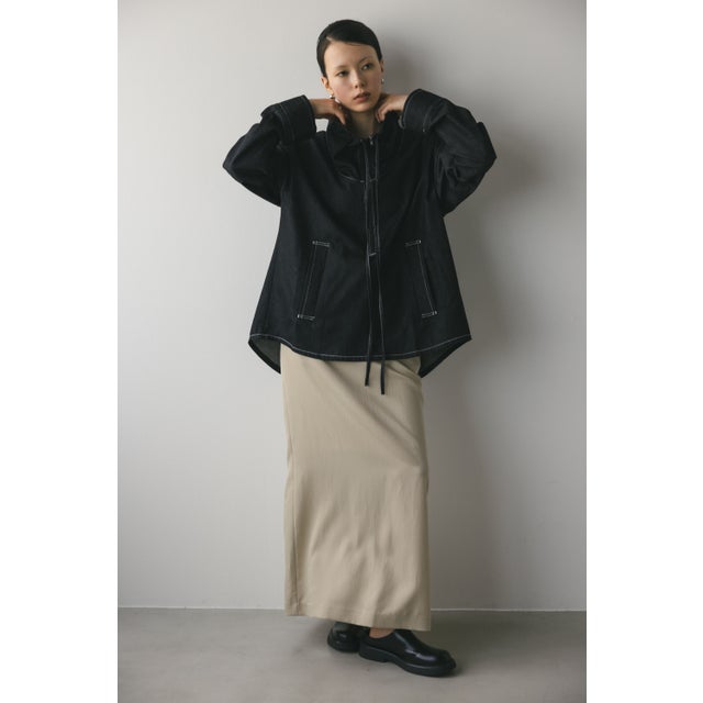 STYLEMIXER ネックシャーリングデニムプルオーバー IDG -ファッション 