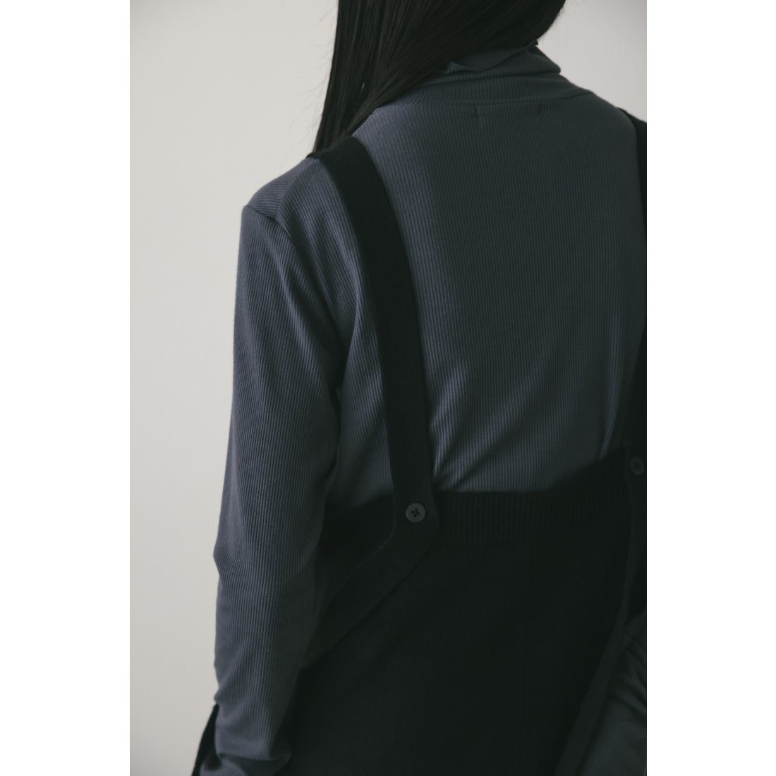 STYLEMIXER リラックスニットロンパース BLK -靴＆ファッション通販 