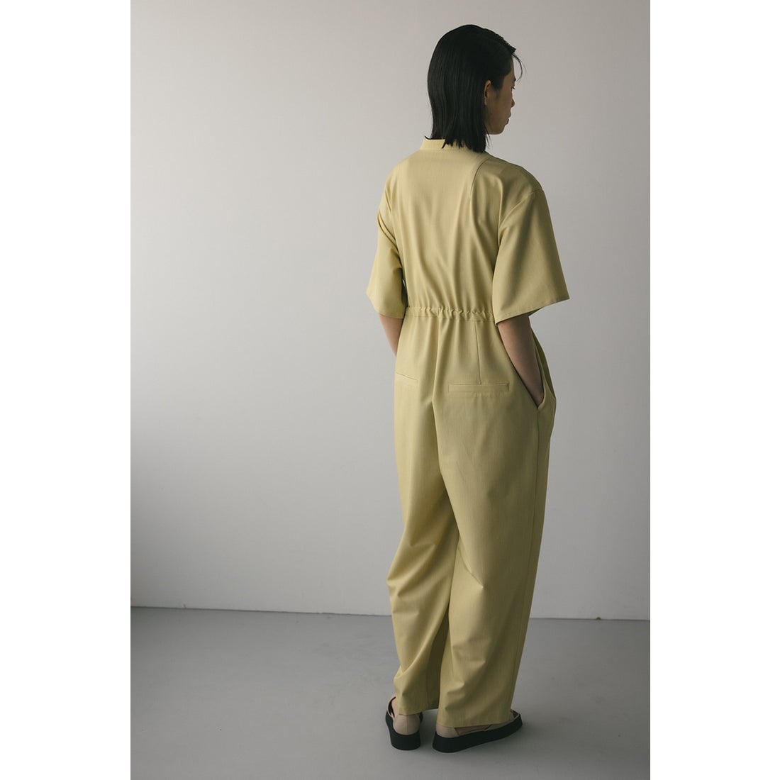 STYLEMIXER ビッグポケットノーカラーオールインワン GRY -靴 