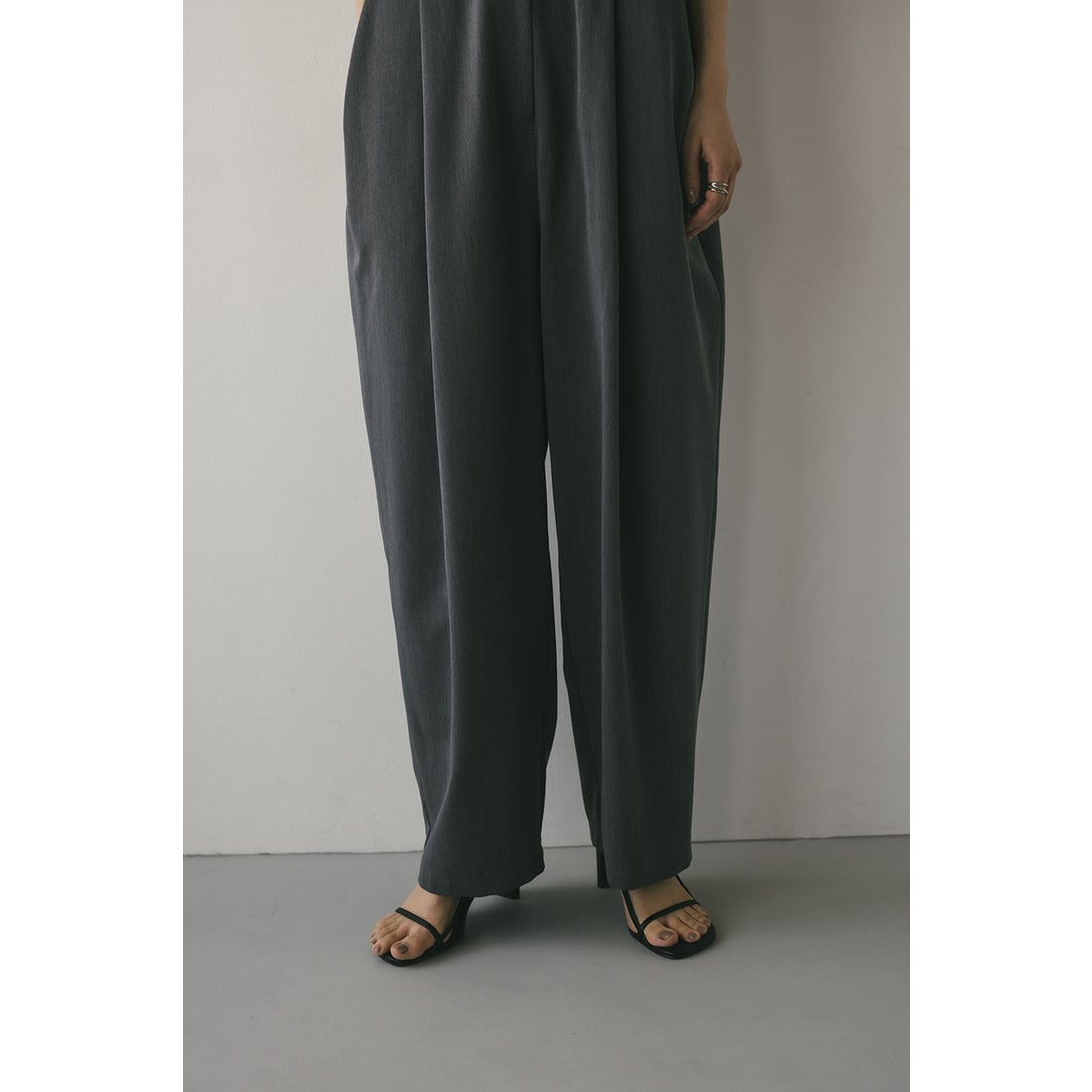 STYLEMIXER ビッグポケットノーカラーオールインワン GRY -靴