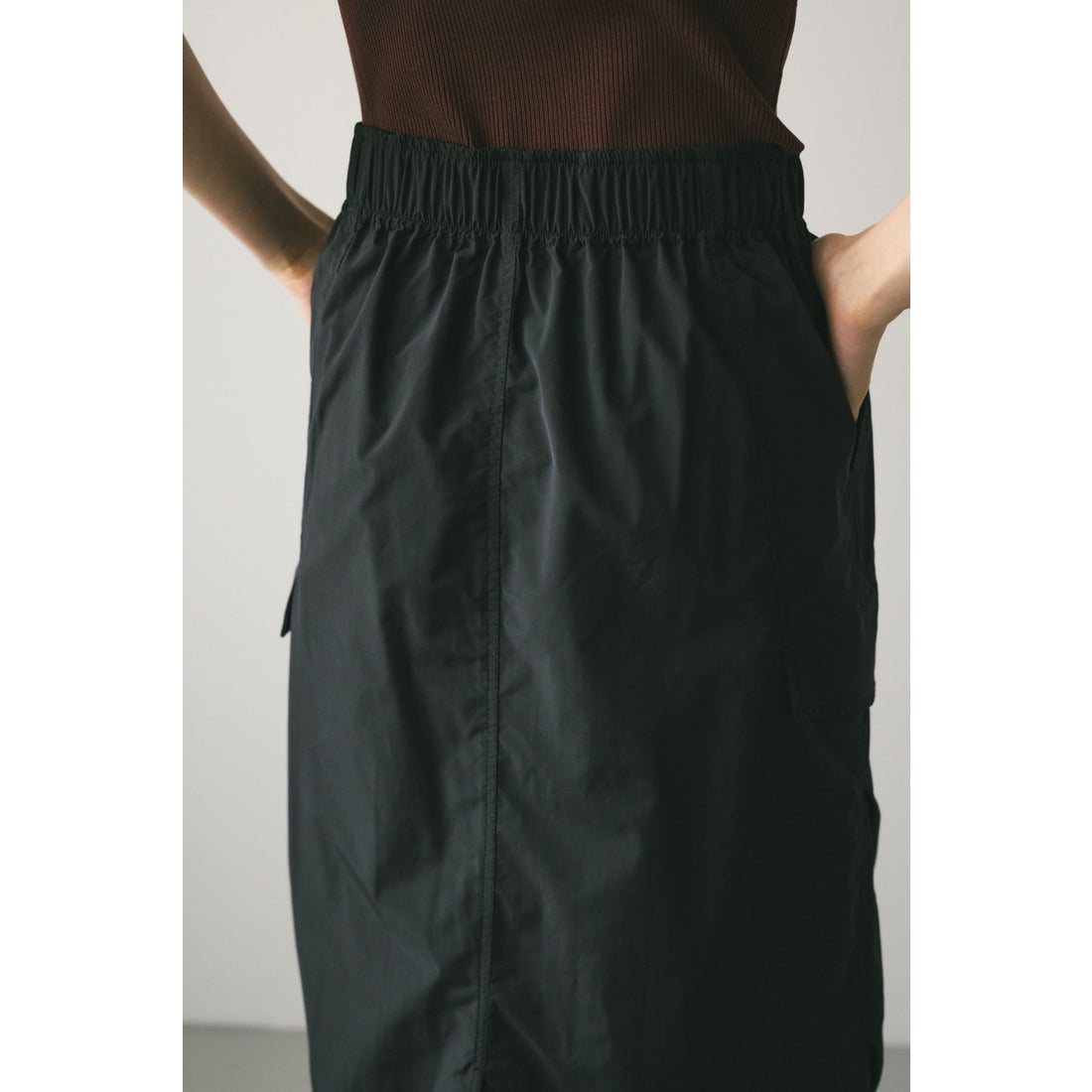 STYLEMIXER タックカーゴスカート BLK -靴＆ファッション通販 ロコンド 