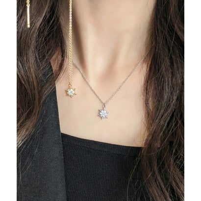 【Multi way】Snow Crystal Necklace / 金属アレルギー対応 （シルバー）｜詳細画像