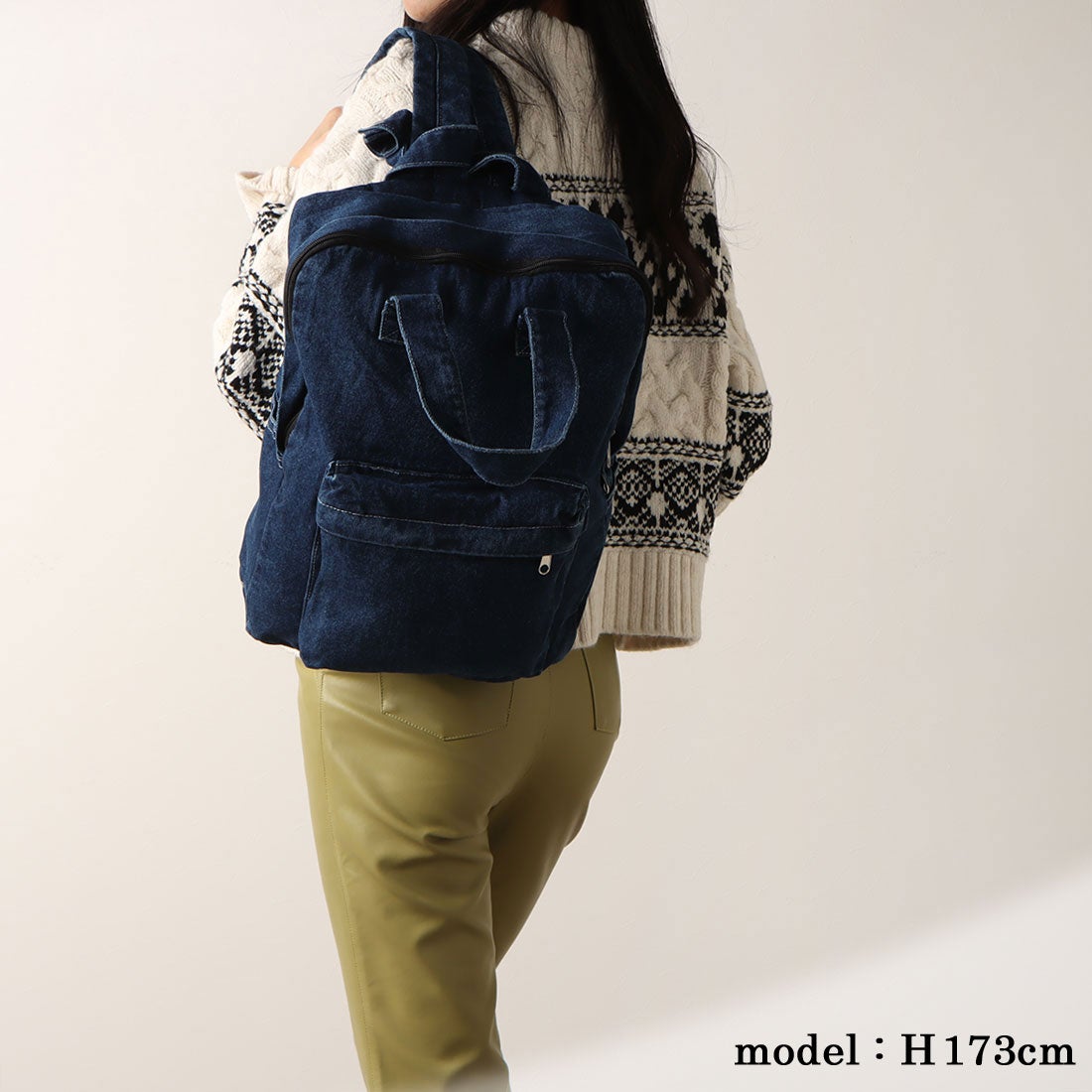 スタイルブロック STYLEBLOCK デニム素材リュックサック （ダーク 