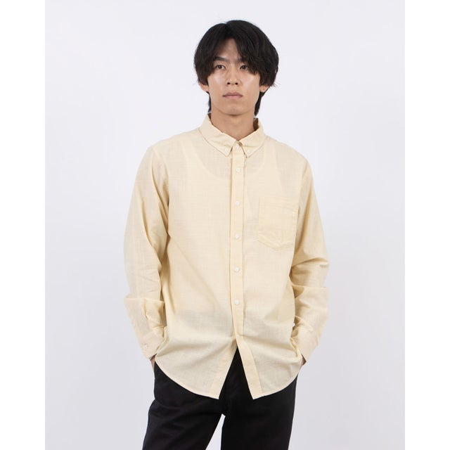 シャンブレー長袖BDシャツ （ベージュ）
