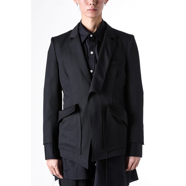 サルバム sulvam Stripe Lace Single Coat （Brown-Black 