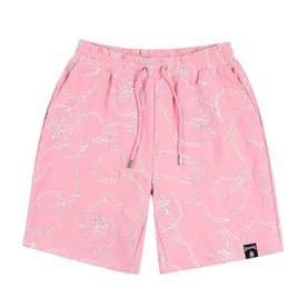 CROSS CHAIN EMBROIDERY SHORTS （PINK）