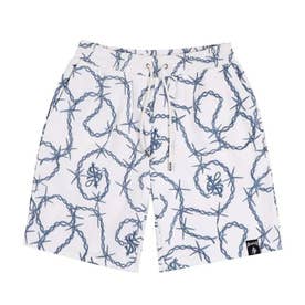 CROSS CHAIN EMBROIDERY SHORTS （WHITE）