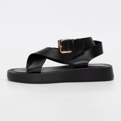 シュベック SVEC 厚底 プラットフォーム クロスストラップサンダル （ブラック）｜詳細画像