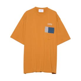 NEUTRAL ACT. クールパッチワークポケ付きTシャツ(ゴールド)