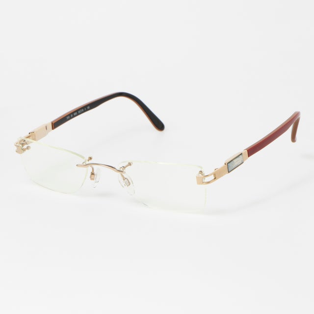 
                    メガネ 眼鏡 アイウェア レディース メンズ （ゴールド/レッド）