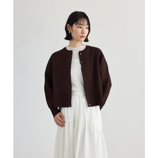 フォルムニットブルゾン （ブラウン7）