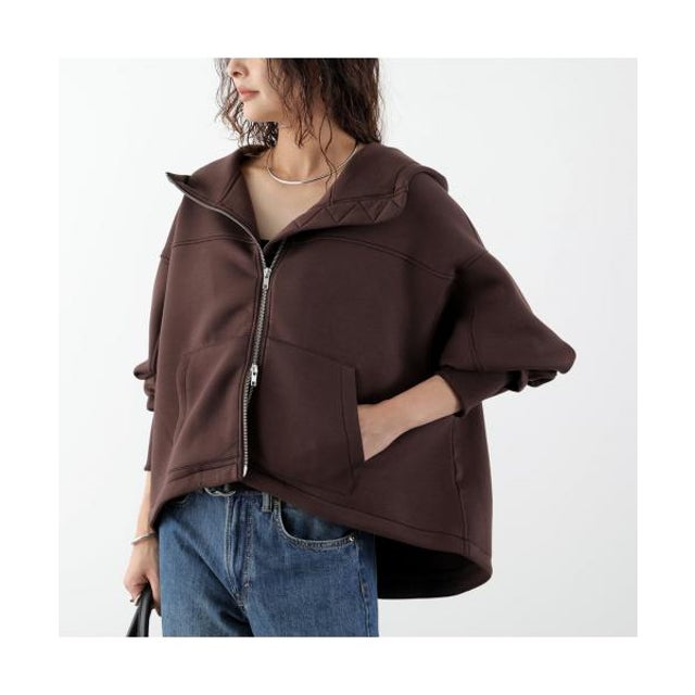 ジップアップパーカー 10026657 フーディ （20/BROWN）