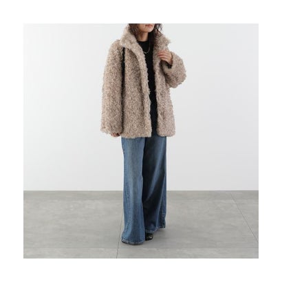 アクータ ACUTA ACUTA カーリーファーコート 10029516 スタンドカラー （27/BEIGE/ベージュ）｜詳細画像