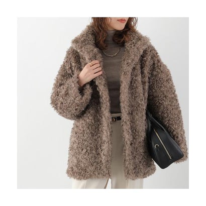 アクータ ACUTA ACUTA カーリーファーコート 10029516 スタンドカラー （20/BROWN/ブラウン）｜詳細画像