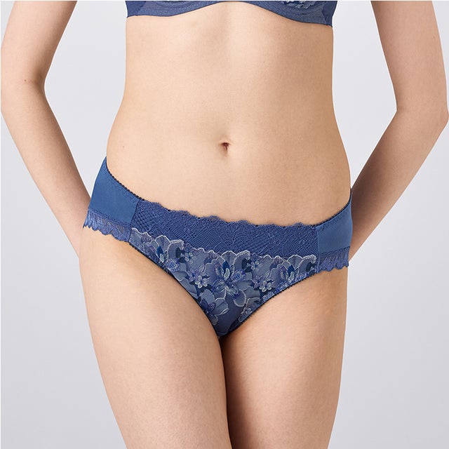 天使のブラ 魔法のハリ感636 レギュラーショーツ(M.Lサイズ) TR636 Hikini【返品不可商品】 （ダークブルー系）