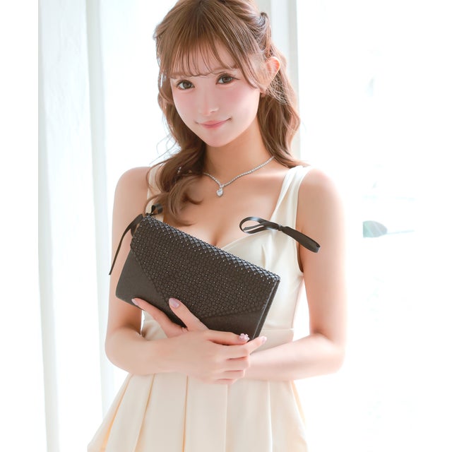 キャバドレス ミニドレス ワンピース タイトミニスカート ノースリーブ  プリーツペプラム リボン ファスナー ハートカット （アイボリー）