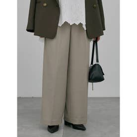 タックワイドパンツ （ベージュ）
