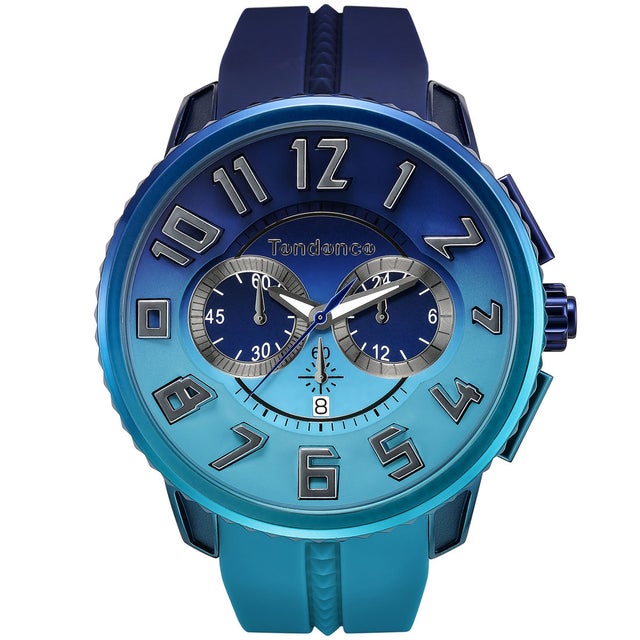 
                    TENDENCE ディカラー メンズ 時計 TY146101 クォーツ ブルー シリコン （ブルー）